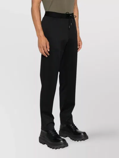 Moncler Logo Jogging Nylon Trousers Clothing In Black