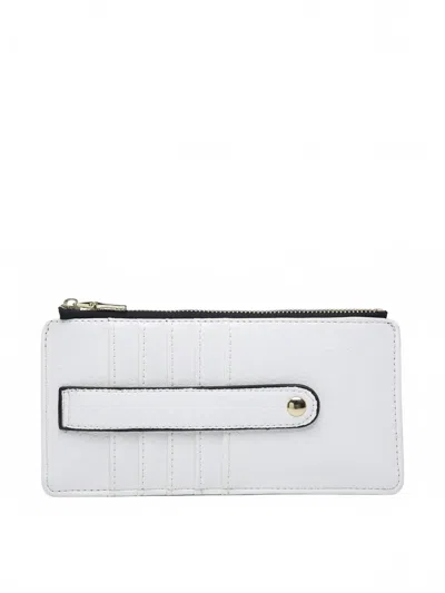 Jen & Co. Women's Saige Slim Card Holder Wallet In White In White