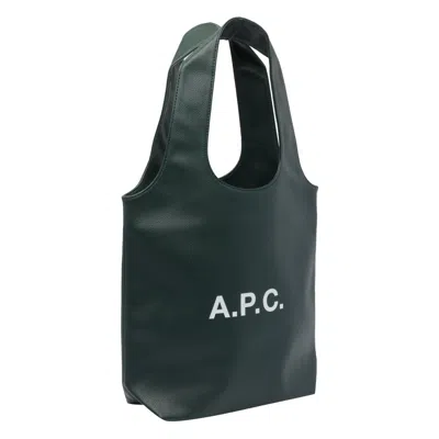 Apc A.p.c. Ninon Small Shopper Bag In Green