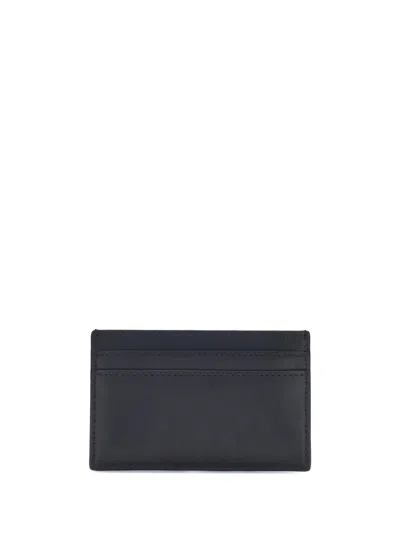 Alexander Mcqueen Leather Card Case With Multiple Compartments In Black