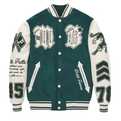 Pelle Pelle Men's Varsity Jacket In Green In Green