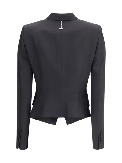 Alexander Mcqueen Tailored Double-breasted Jacket Notch Lapels In Black