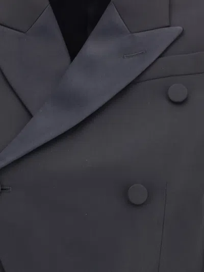 Alexander Mcqueen Tailored Double-breasted Jacket Notch Lapels In Black