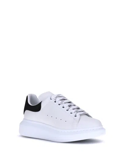 Alexander Mcqueen Oversize Sneakers In White And Beige Calf Leather