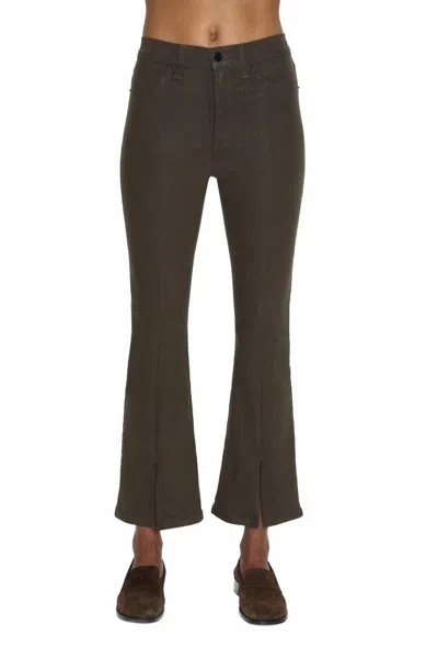 Pistola Lennon High Rise Bootcut Jean In Coated Palms In Brown
