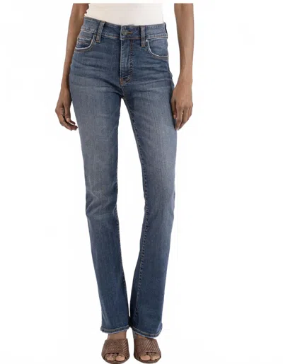 Kut From The Kloth Natalie High Rise Fab Ab Bootcut Jeans In Allied Wash In Blue