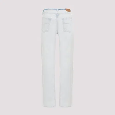 Balenciaga Cut-off Waistband Jeans In Blue