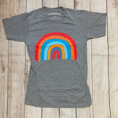 Oliver & Otis Women's Rainbow Tee In Grey Multi
