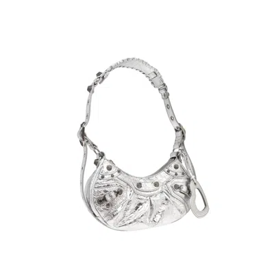 Balenciaga Heart Mirror Shoulder Bag In Silver