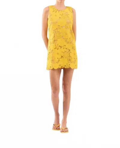 Le Superbe Shifter Mini Dress In Sunflower In Yellow