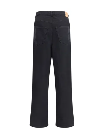 Balenciaga Loose Fit Denim Trousers In Black