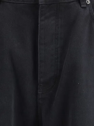 Balenciaga Loose Fit Denim Trousers In Black