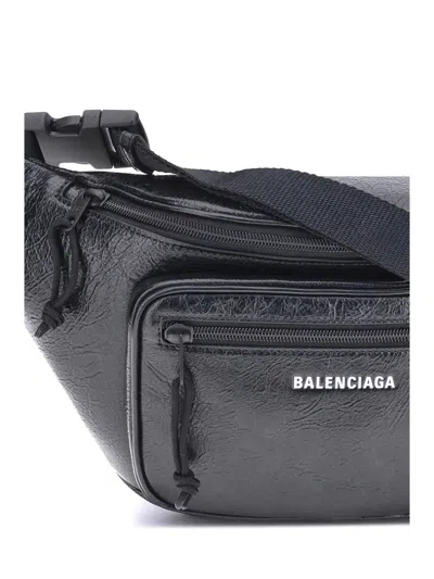 Balenciaga Men Explorer Fanny Pack In Black