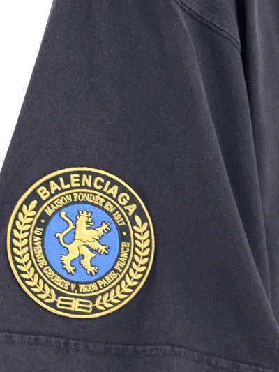 Balenciaga Men Logoed T-shirt In Multi