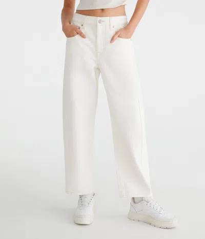 Aéropostale Mid-rise Barrel Leg Jean In White