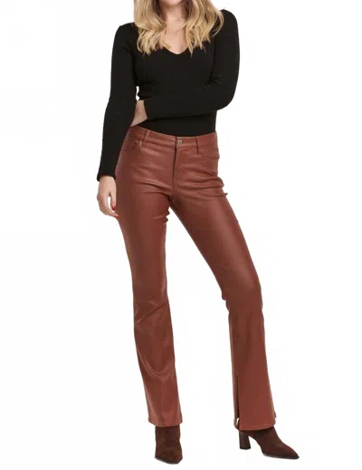 Dear John Denim Jaxtyn Bootcut Leather Jeans In Cognac In Brown