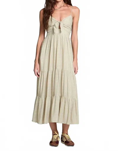 Saltwater Luxe Tank Midi Dress In Fern Stripe In Green