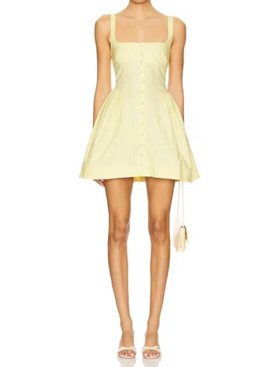 Free People Astrid Oxford Mini Dress In Banana Cream In Yellow