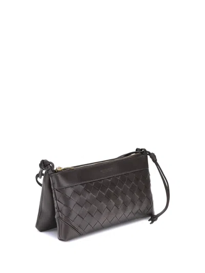 Bottega Veneta Women Double Patch Fondant Leather And Intrecciato Bag In Brown