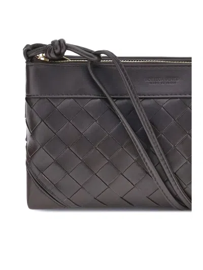 Bottega Veneta Women Double Patch Fondant Leather And Intrecciato Bag In Brown
