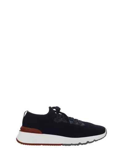 Brunello Cucinelli Sneakers With Mesh Panels In Black