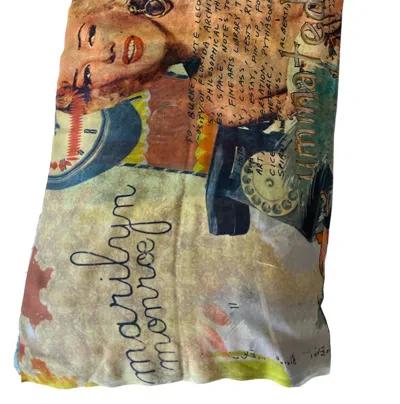The Gray Crab Women's Marilyn Monroe Linen Scarf In Multicoloured