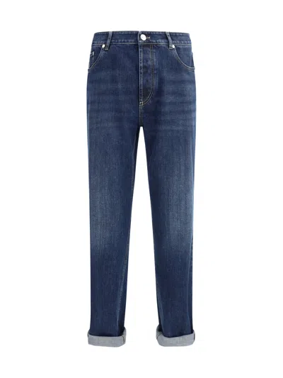 Brunello Cucinelli Men Straight Jeans In Blue