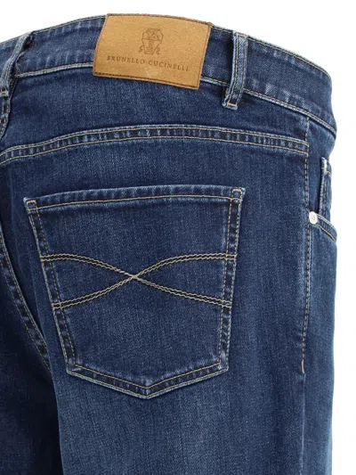 Brunello Cucinelli Men Straight Jeans In Blue