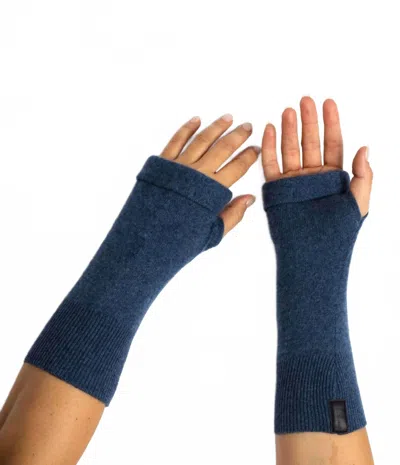B.b. Sheep Cashmere Fingerless Gloves In Royal Blue