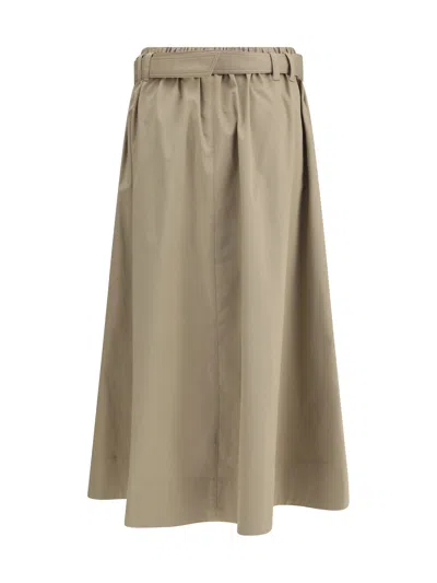 Brunello Cucinelli Belted Midi Skirt