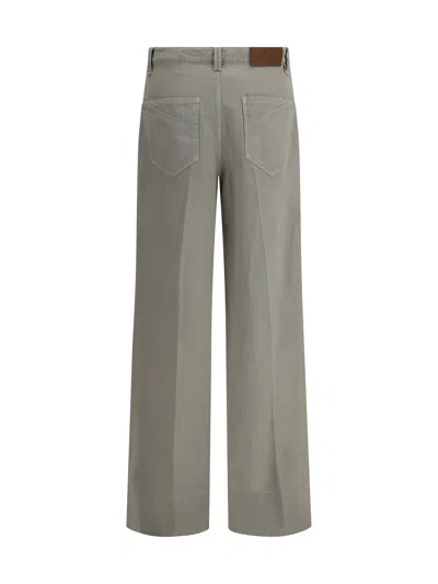Brunello Cucinelli Women Wide-leg Jeans In Green