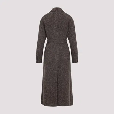 Brunello Cucinelli Brown Wool Trench Coat