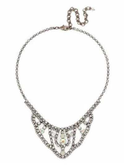 Sorrelli Women's Crystal Crochet Statement Necklace In Silver
