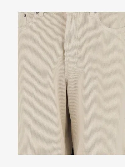 Haikure Oversized Velvet Trousers Belt Loops In Brown