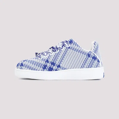 Burberry Dynamic Blue And White Patterned Sneakers In Blue