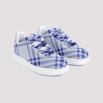 Burberry Dynamic Blue And White Patterned Sneakers In Blue