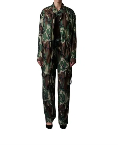 Le Superbe City Anorak Jacket In Camo In Green