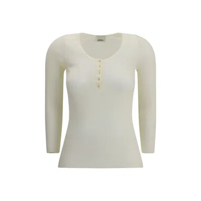 Isabel Marant Maglia A Maniche Lunghe A Costine In Neutral