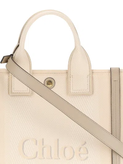 Chloé Small Carry Tote Bag In Canvas
