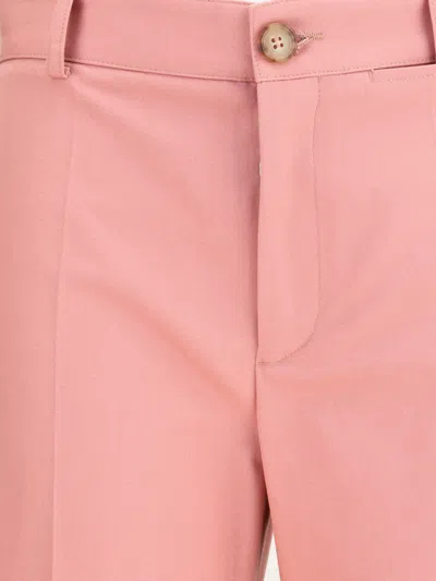 Chloé Trousers Flared Leg Belt Loops In Pink