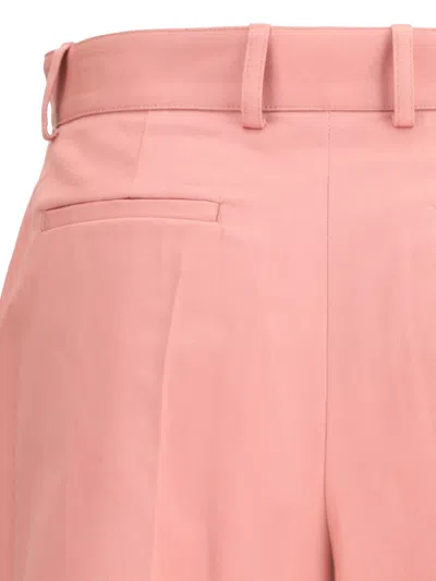 Chloé Trousers Flared Leg Belt Loops In Pink