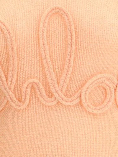 Chloé Wool And Silk Logo-applique Top
