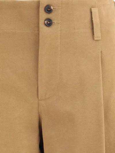 Chloé High-rise Wide-leg Pants In Cotton Canvas In Brown