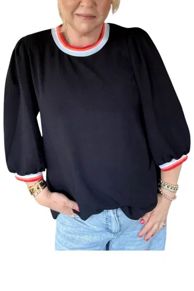Jodifl Full Attention Long Sleeve Top In Black In Black