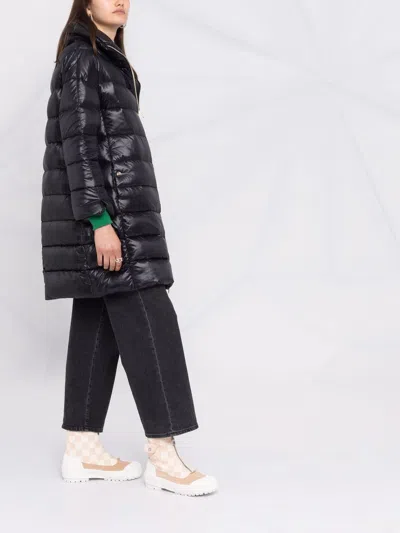 Herno Matilde Midi Down Jacket In Black