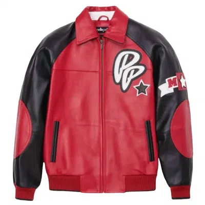 Pelle Pelle Classic Soda Club Plush Jacket In Red/black In Multi