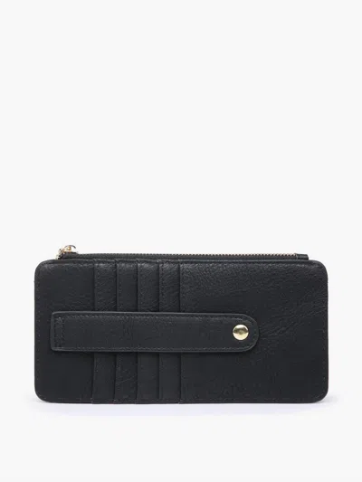 Jen & Co. Women's Saige Slim Card Holder Wallet In Black In Black
