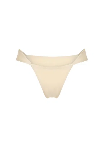Nelblu Flora Wide Strap Bikini Bottom In Butter