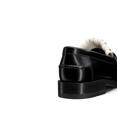 Dior Emblem Leather Loafers Women