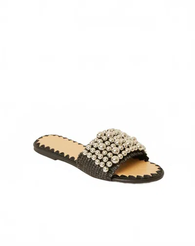 Btb Los Angeles Women's Milos Pearl Slide In Black/silver